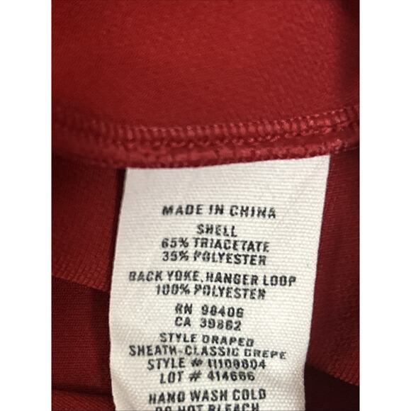 Theory Dress Women's Size S Red Shift Sheath Midi Preppy Zip Classic - Picture 5 of 5